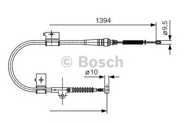 Трос, стояночная тормозная система BOSCH 1987482049