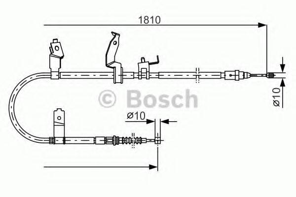 Трос, стояночная тормозная система BOSCH 1987482052