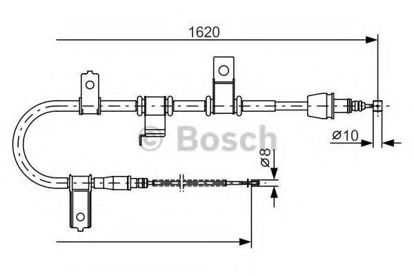 Трос, стояночная тормозная система BOSCH 1987482071