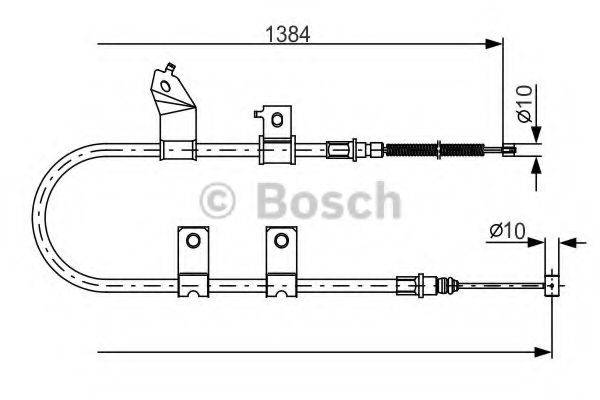 Трос, стояночная тормозная система BOSCH 1987482082