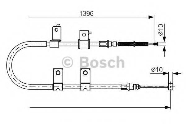 Трос, стояночная тормозная система BOSCH 1987482083