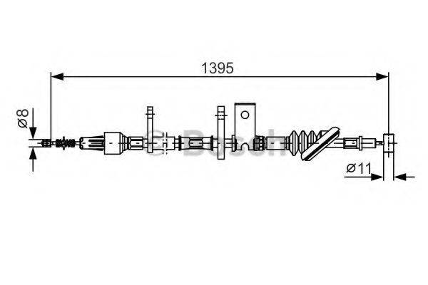 Трос, стояночная тормозная система BOSCH 1987482089