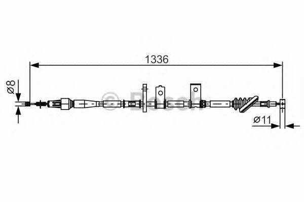 Трос, стояночная тормозная система BOSCH 1987482091