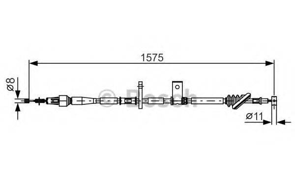 Трос, стояночная тормозная система BOSCH 1987482095