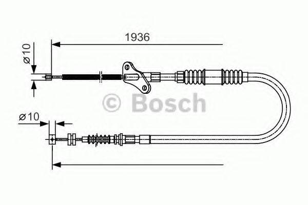 Трос, стояночная тормозная система BOSCH 1987482111