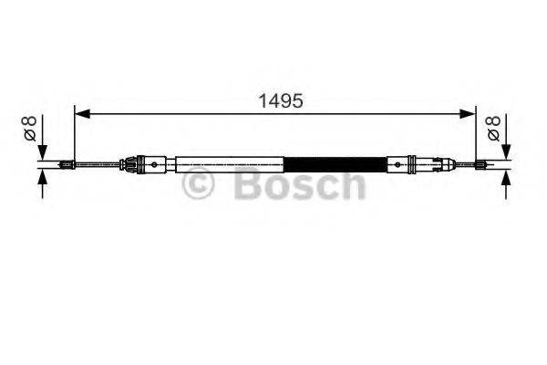 Трос, стояночная тормозная система BOSCH 1987482118