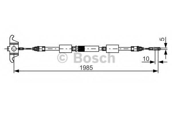 Трос, стояночная тормозная система BOSCH 1987482128