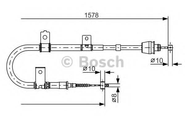 Трос, стояночная тормозная система BOSCH 1987482167