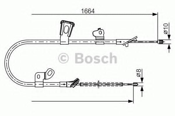Трос, стояночная тормозная система BOSCH 1987482219