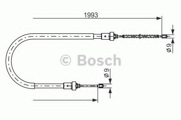 Трос, стояночная тормозная система BOSCH 1987482233