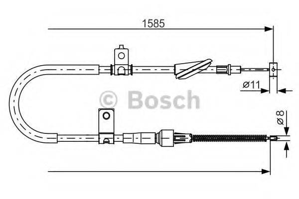 Трос, стояночная тормозная система BOSCH 1987482257