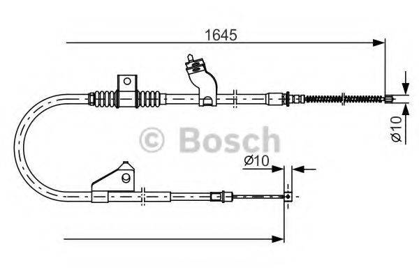 Трос, стояночная тормозная система BOSCH 1987482275