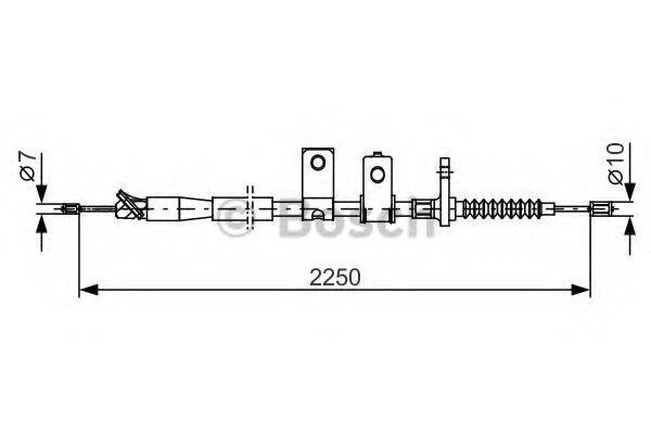 Трос, стояночная тормозная система BOSCH 1987482343