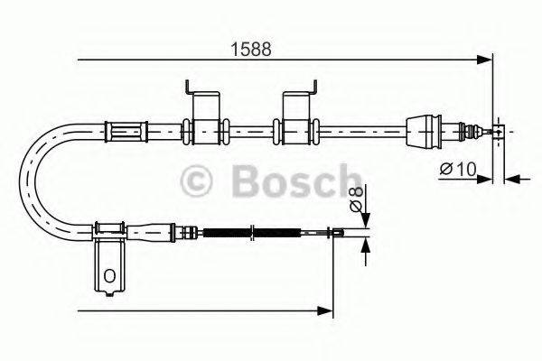 Трос, стояночная тормозная система BOSCH 1987482358