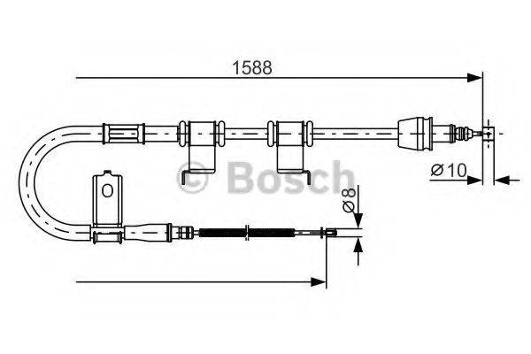 Трос, стояночная тормозная система BOSCH 1987482359