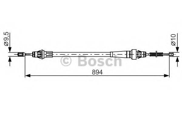 Трос, стояночная тормозная система BOSCH 1987482365