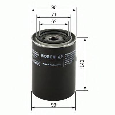 Масляный фильтр двигателя BOSCH 0986452001