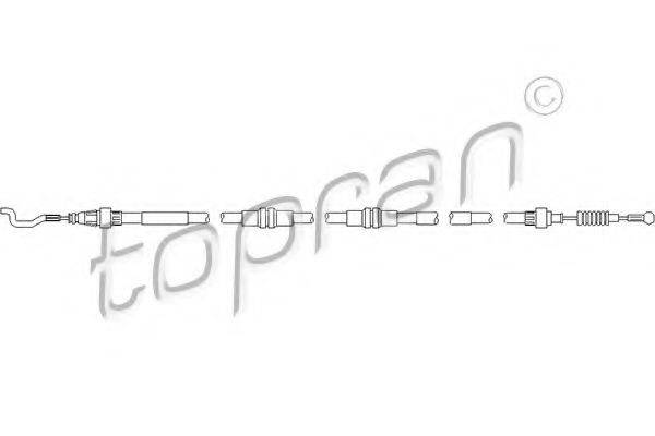 Трос, тормозной механизм рабочей тормозной системы TOPRAN 112146