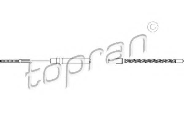 Трос, стояночная тормозная система TOPRAN 102833