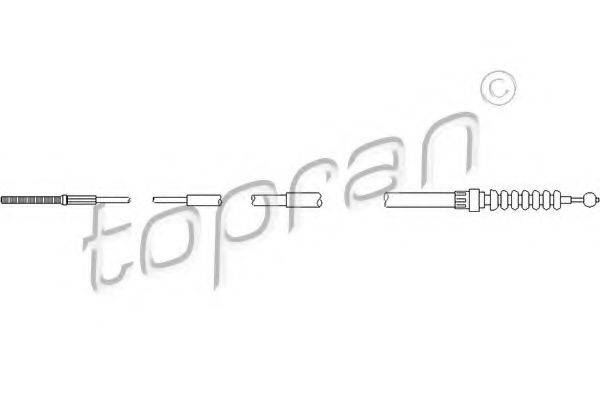 Трос, стояночная тормозная система TOPRAN 103063