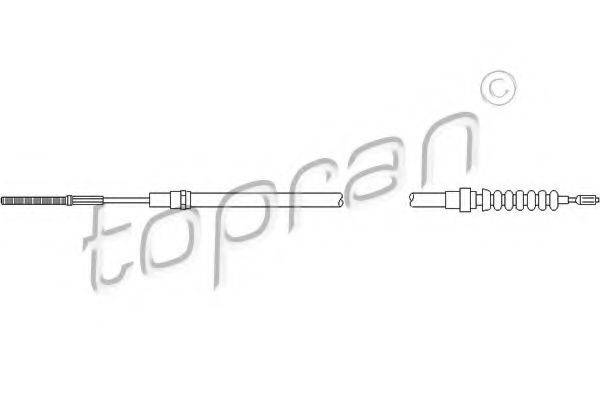 Трос, стояночная тормозная система TOPRAN 103521
