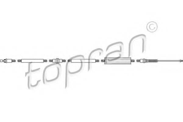 Трос, стояночная тормозная система TOPRAN 302069