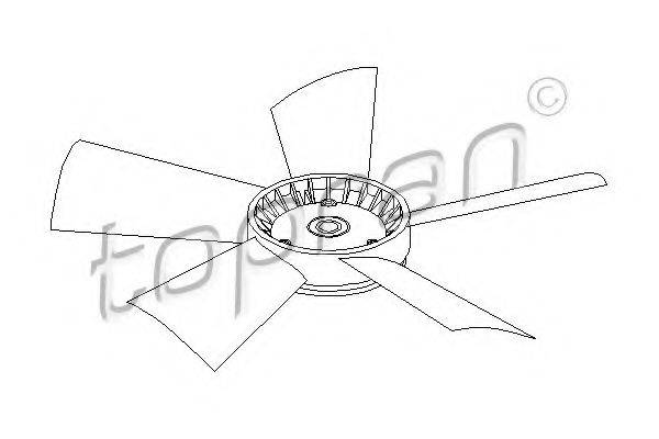 Крыльчатка вентилятора (охлаждение двигателя) TOPRAN 401 191