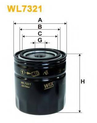 Масляный фильтр двигателя WIX FILTERS WL7321