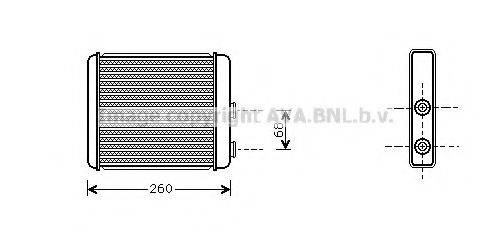 PRASCO OL6260 Радиатор отопителя