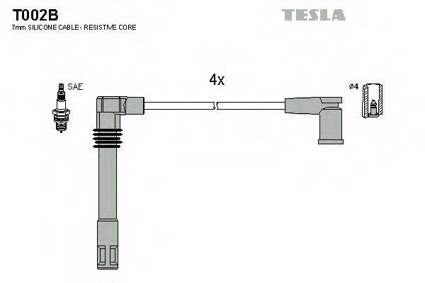 Провода зажигания TESLA T002B