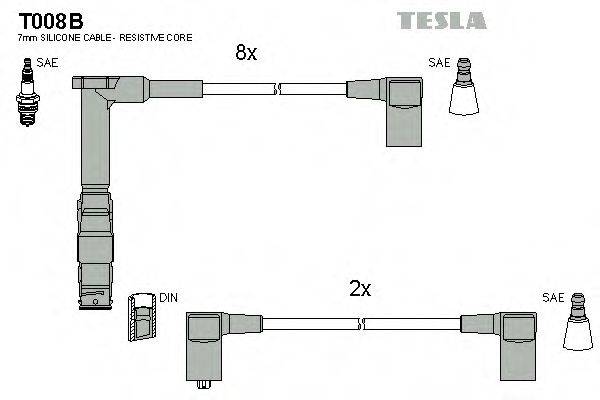 Провода зажигания TESLA T008B