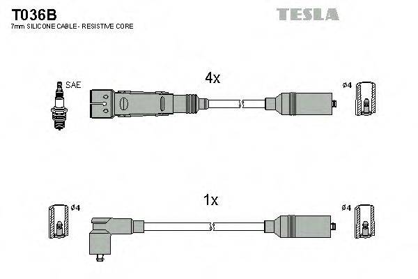 Провода зажигания TESLA T036B