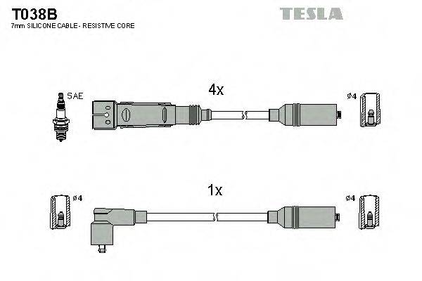 Провода зажигания TESLA T038B