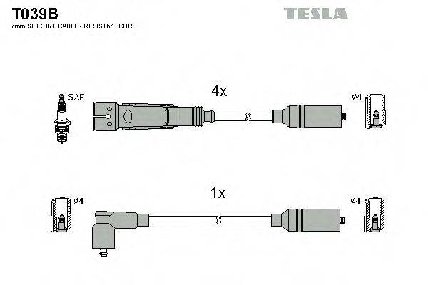 Провода зажигания TESLA T039B