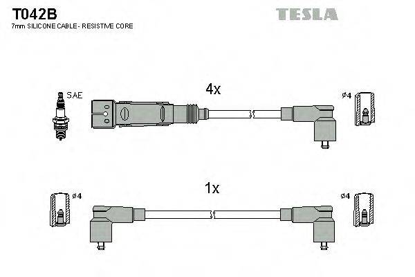 Провода зажигания TESLA T042B