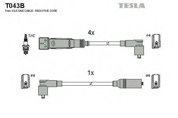 Провода зажигания TESLA T043B
