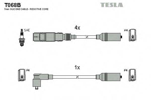 Провода зажигания TESLA T068B