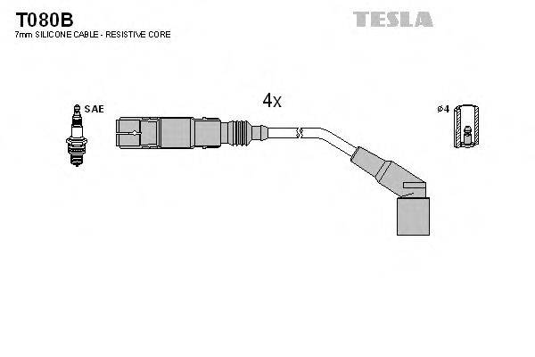 Провода зажигания TESLA T080B