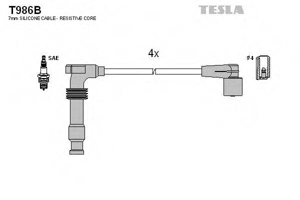 Провода зажигания TESLA T986B