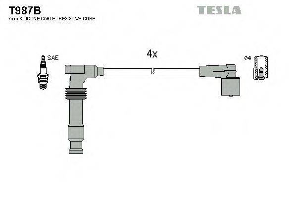 Провода зажигания TESLA T987B
