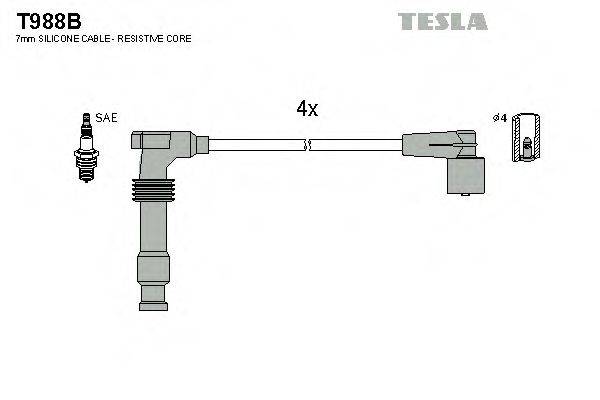 Провода зажигания TESLA T988B