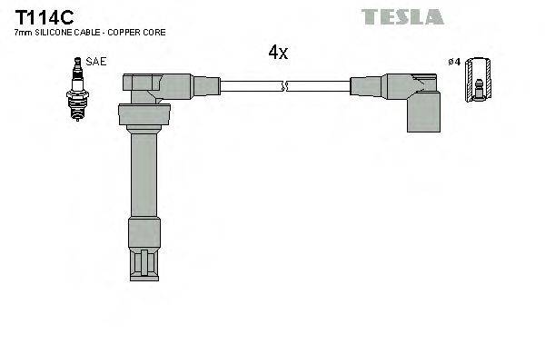 Провода зажигания TESLA T114C