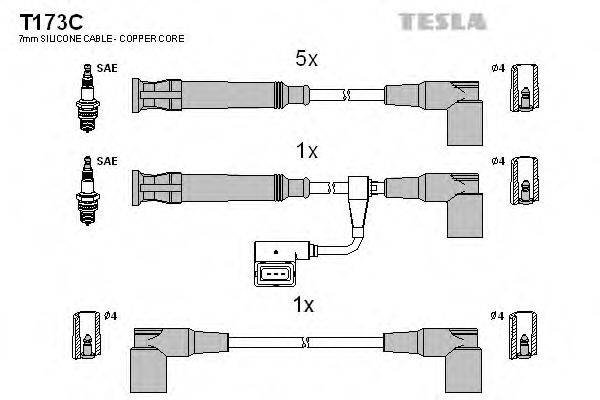 Провода зажигания TESLA T173C