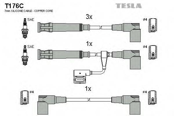 Провода зажигания TESLA T176C