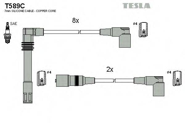 Провода зажигания TESLA T589C