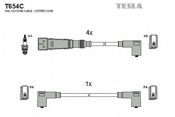 Провода зажигания TESLA T654C