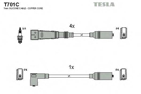 Провода зажигания TESLA T701C
