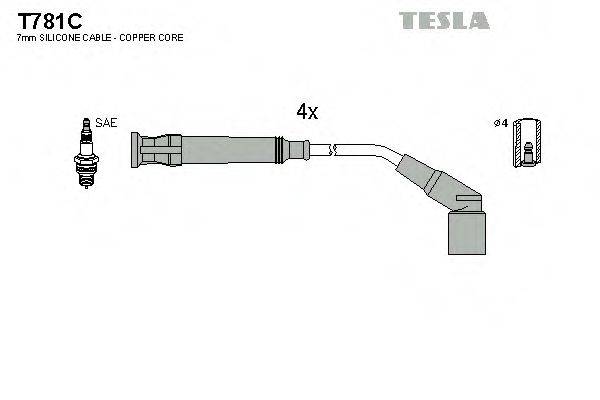 Провода зажигания TESLA T781C
