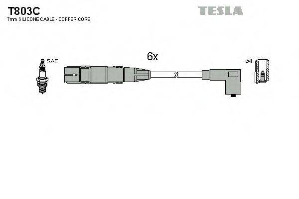 Провода зажигания TESLA T803C