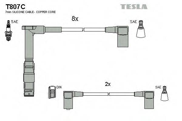 Провода зажигания TESLA T807C